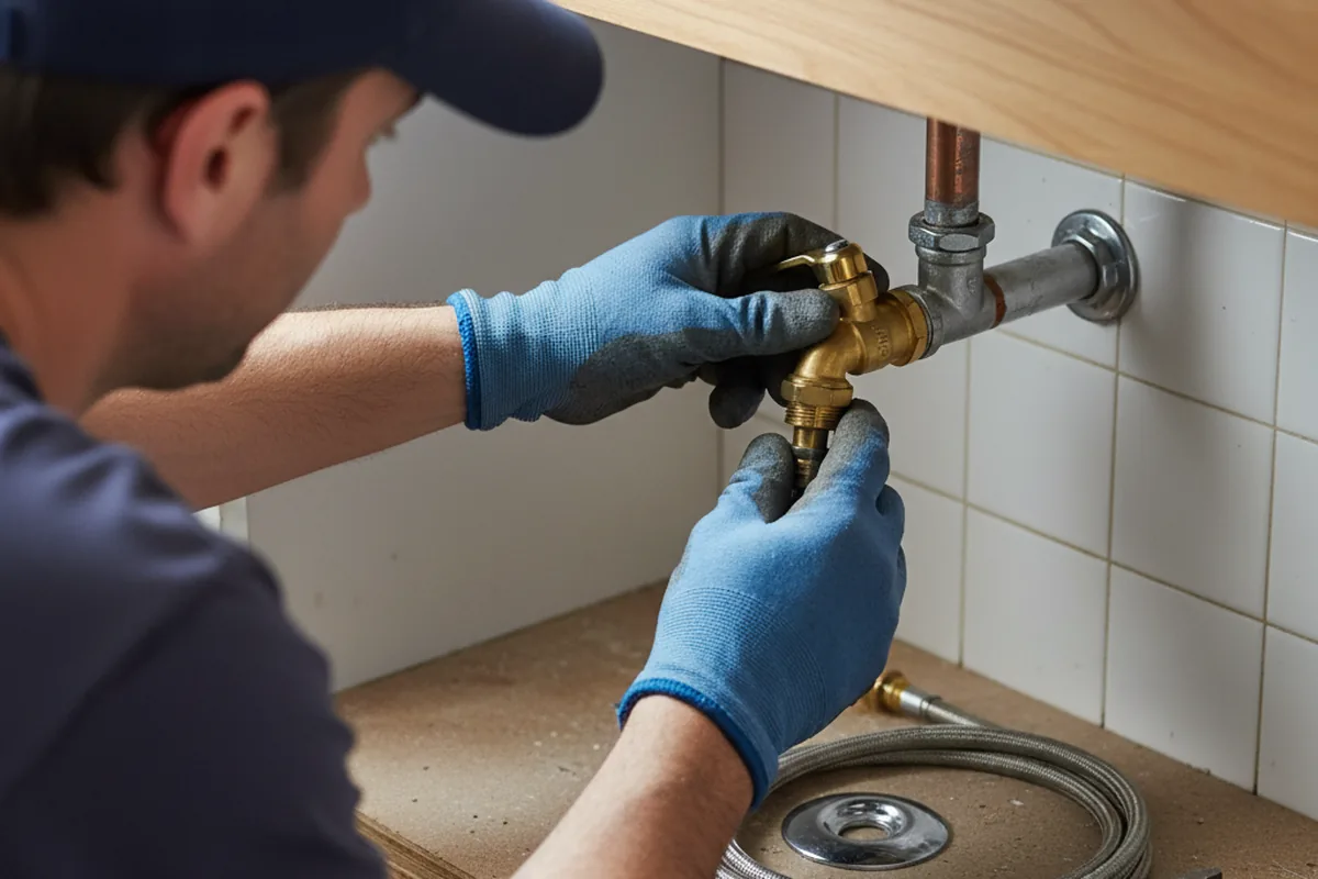 Shutoff valve and fitting work during Emergency Plumbing in Commerce